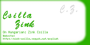 csilla zink business card